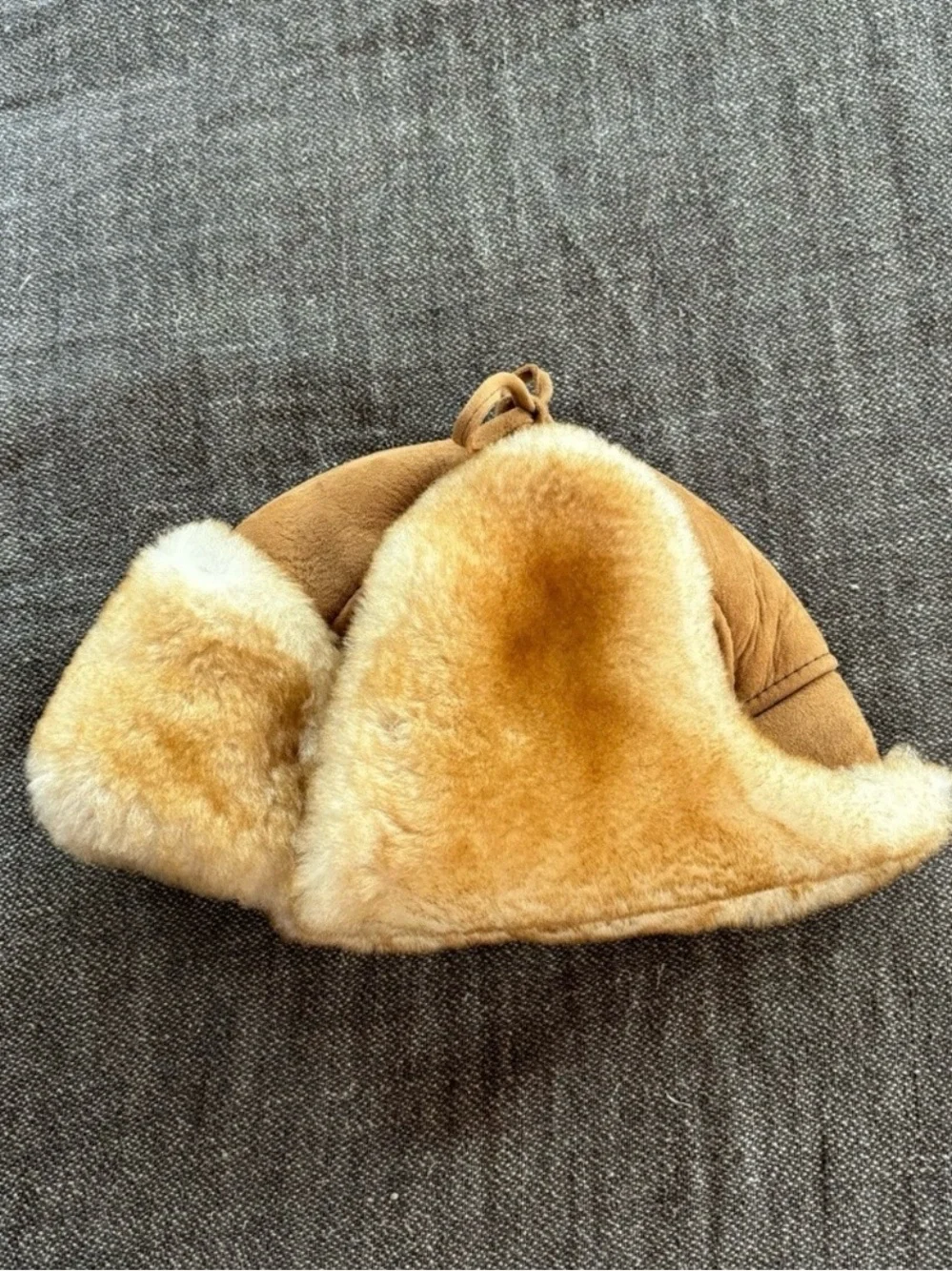 Vintage Shearling Bomber Hat - Picture 2 of 6